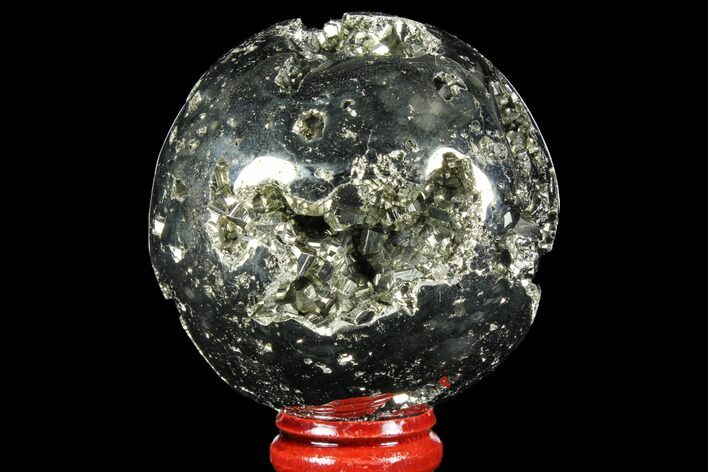 Polished Pyrite Sphere - Peru #97992